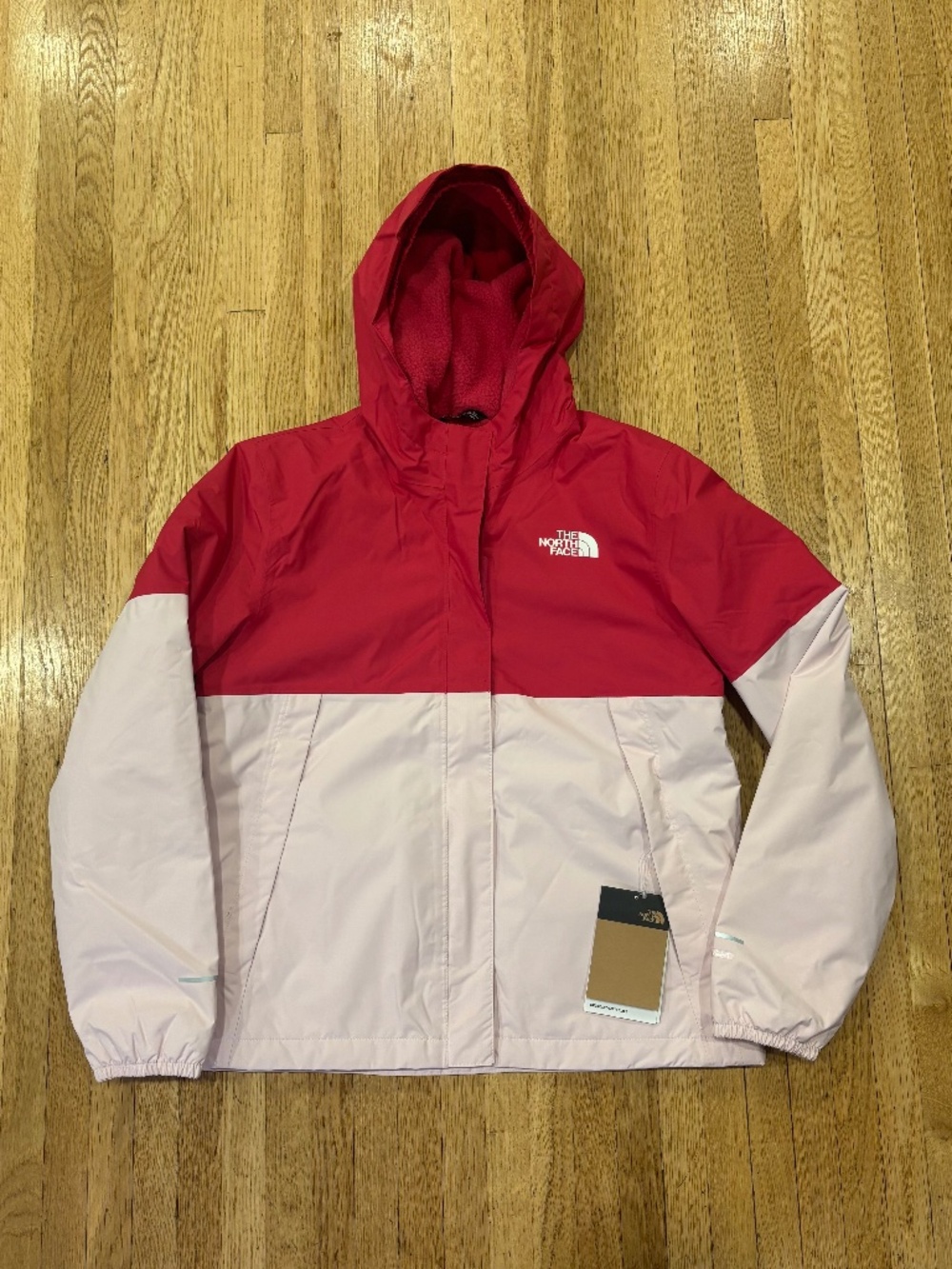 The North Face Warm Antora Rain Jacket Girls NWT Lali Guran-pale Blossom XL